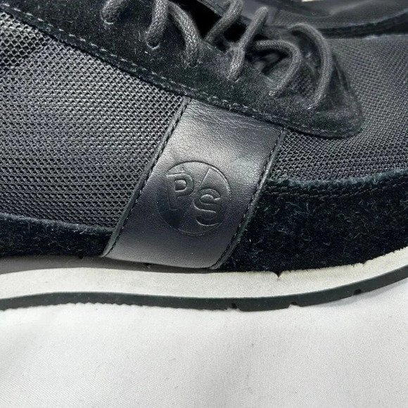 Paul Smith Size 8 Sueded Men’s Sneakers Black Trainers Retro - Picture 4 of 9